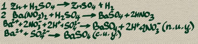 2. Каким набором реактивов можно определить качественный состав серной кислоты: аZn и K2CO3 бCu и BaCl2 вZn и Ba(NO3)2 Напишите уравнения реакций в молекулярном и ионном виде.